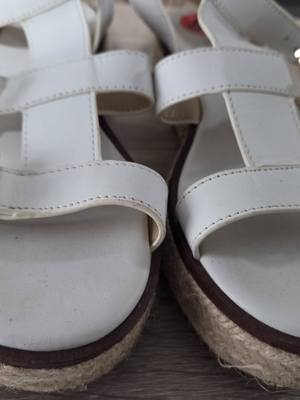 Michael Kors White Espadrille Platform Sandals